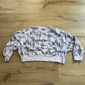 Taylor Swift The Eras Tour Cropped Lavender Pullover Size Small